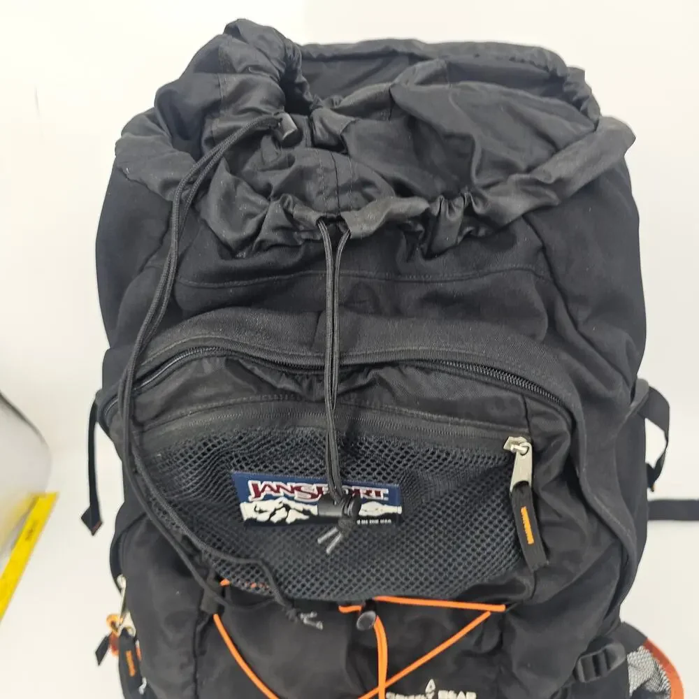 JanSport Big Bear 82 internal frame hiking backpack black orange Gorpcore Gorp